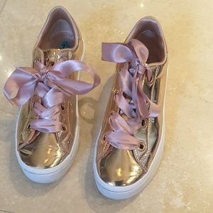 Skechers street rose gold sneakers
